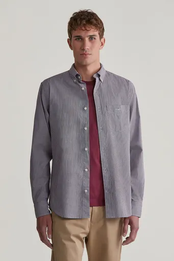 KOŠILE GANT REG POPLIN MICRO GINGHAM SHIRT PLUMPED RED