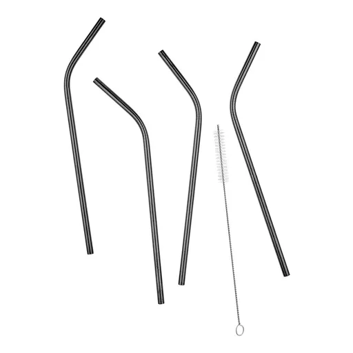 MANHATTAN LOUNGE Brčka z ušlechtilé oceli set 5 ks - černá