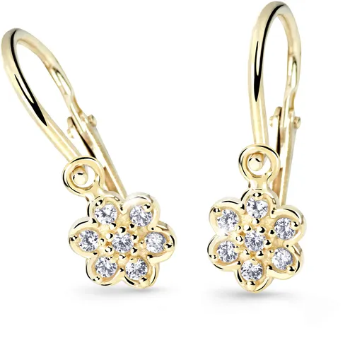 Cutie Jewellery Zlaté dětské náušnice C2746-10-X-1 světle růžová