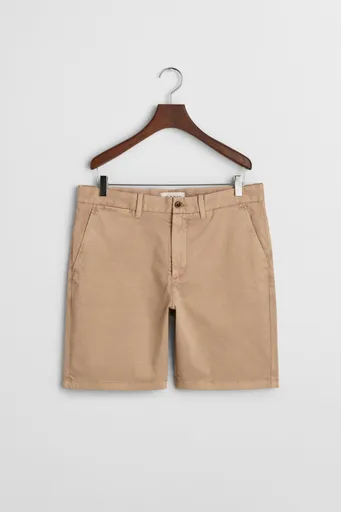 ŠORTKY GANT REG DOBBY CHINO SHORTS DARK KHAKI