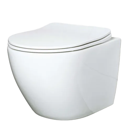 KERRA Miska WC závěsná Delos se sedátkem (bílé lesklé) 5907548114099