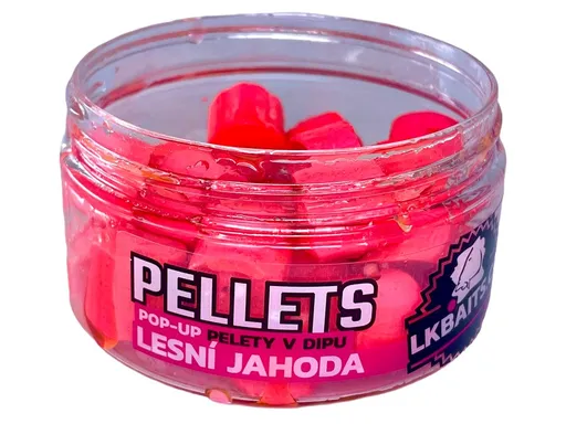 LK Baits Pop-up Pelety v dipu Lesní Jahoda 40g,LK Baits Pop-up Pelety v dipu Lesní Jahoda 40g