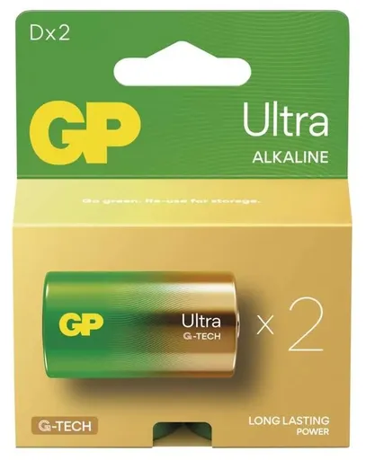 Gp batteries alkalická baterie gp ultra d (lr20) 2 ks