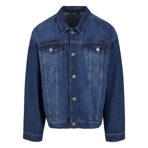 Build Your Brand Pánská džínová bunda - Středně modrá | 2XL
