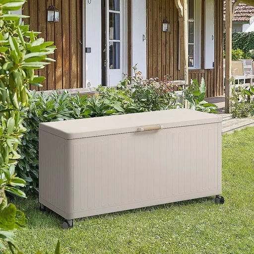 DEOKORK Venkovní úložný box 141,6 x 72 x 78 cm (ivory)