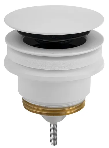 Omp Tea Umyvadlová výpust 5/4“, click-clack, velká zátka, 10-45, bílá mat 7532.310.5XD