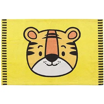 Dětský koberec s motivem tygra 60 x 90 cm žlutý RANCHI, 246221 (beliani_246221)