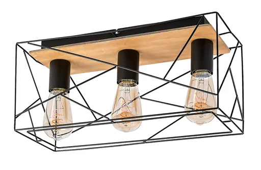 Rabalux stropní svítidlo Boire E27 3x MAX 40W černá 71023