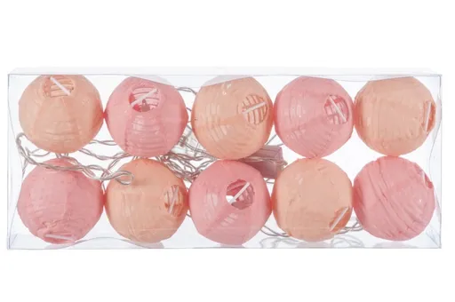 Girlanda 10ti světýlek růžová/oranžová - 290*8*8 cm J-Line by Jolipa