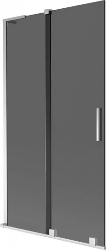 MEXEN/S Velar L dvoukřídlá posuvná vanová zástěna 100 x 150, grafit, chrom 896-100-003-41-01