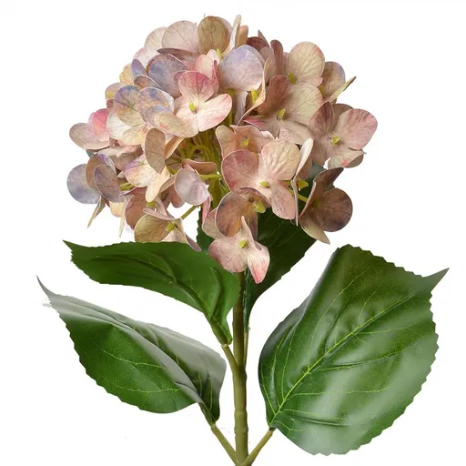 Růžová umělá květina hortenzie Hydrangea - 16*15*68 cm Clayre & Eef