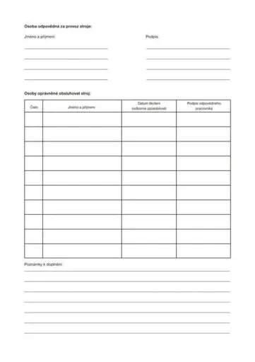 Tiskopis Provozní deník stroje A4 22 listů OPTYS