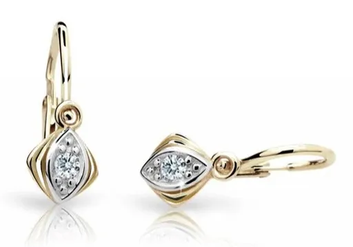 Cutie Diamonds Dětské bicolor náušnice ze zlata s brilianty DC1897-10-00-X-1