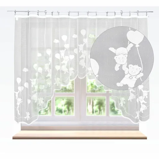 Forbyt Záclona Balónky bílá, 220 x 120 cm