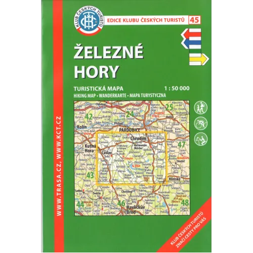 KČT 45 Železné hory 1:50 000/turistická mapa