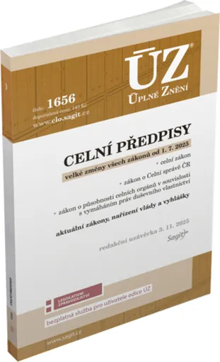 ÚZ 1656 Celní předpisy