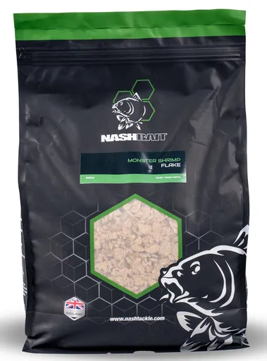 Nash drcené boilies flake monster shrimp - 5 kg