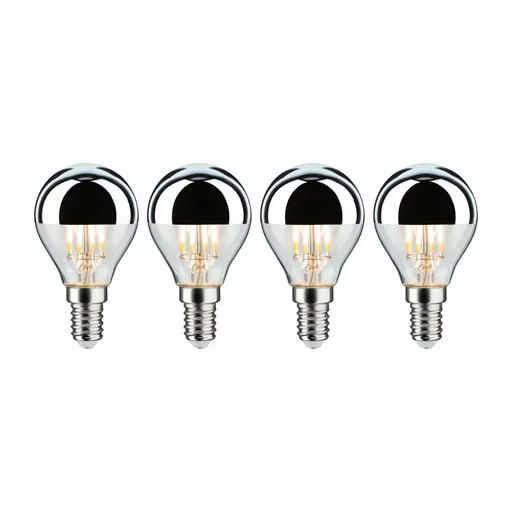PAULMANN Modern Classic Edition set LED kapka zrcadlový svrchlík E14 230V 4x4,8W 2700K stmívatelné stříbrná