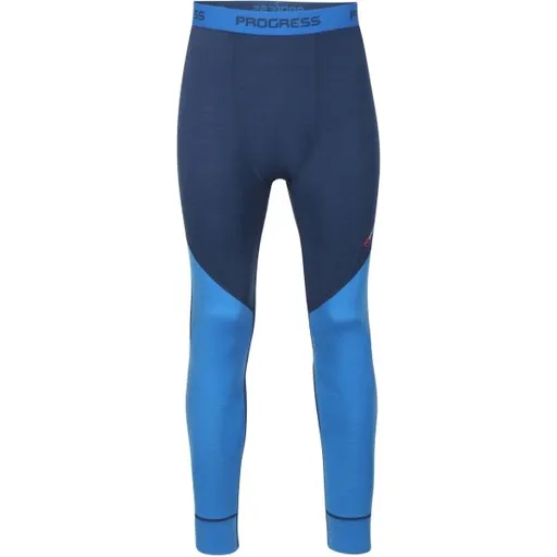 PROGRESS MERINO LT Pánské funkční Merino spodky, modrá, velikost