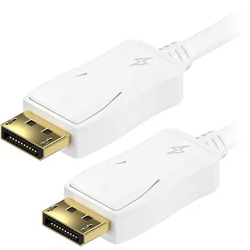 AlzaPower DisplayPort (M) na DisplayPort (M) propojovací stíněný 2m bílý (APW-CBDP120W)