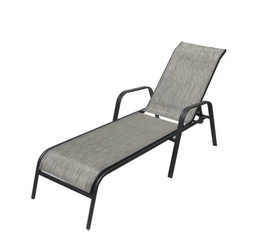 Rojaplast ZWC-52 Zahradní lehátko kovové šedé