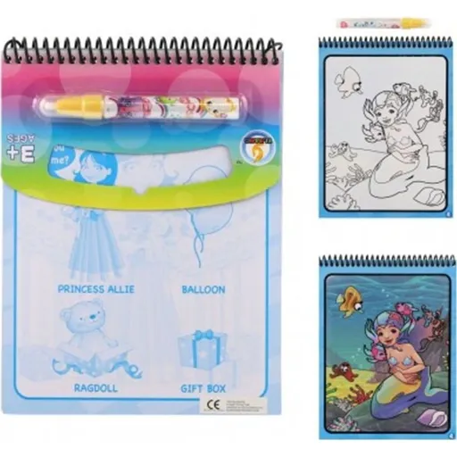 Kouzelné malování vodou blok s tužkou princezny