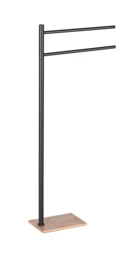 Gedy TRILLY stojan na ručníky, hranatý, černá mat/bambus TR3141