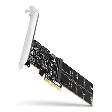AXAGON PCES-SA4M2, 2x internal SATA 6G port + 2x SATA M.2 slot, PCIe controller (PCES-SA4M2)