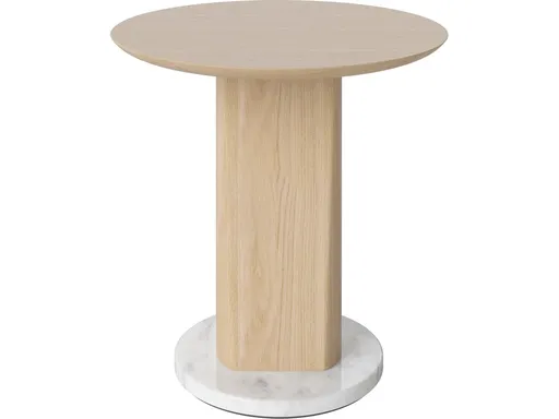 Konferenční stolek Root Ø42, v. 44 cm, více variant - Bolia Varianta: bílý dub, šedý/bílý mramor