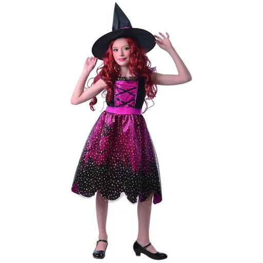 Šaty na karneval 9192 čarodějnice 110 - 120 cm