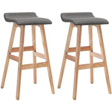 Barové židle 2 ks tmavě šedé textil, 249577 (249577)