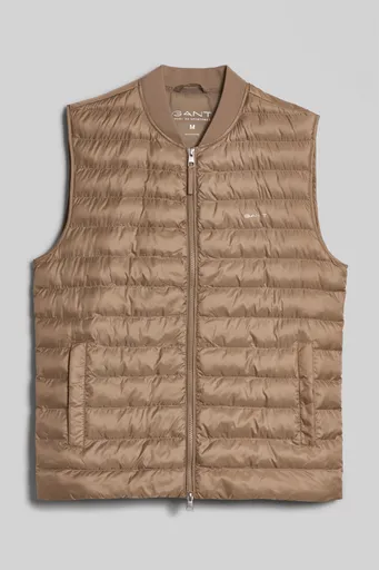 VESTA GANT LIGHT PADDED BOMBER VEST COLD BEIGE