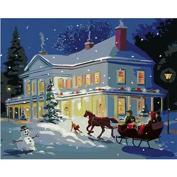 Zuty - Malování podle čísel - VÁNOČNÍ DŮM (D. RUSTY RUST), 80x100 cm, vypnuté plátno na rám (HRAmmb02817nad)