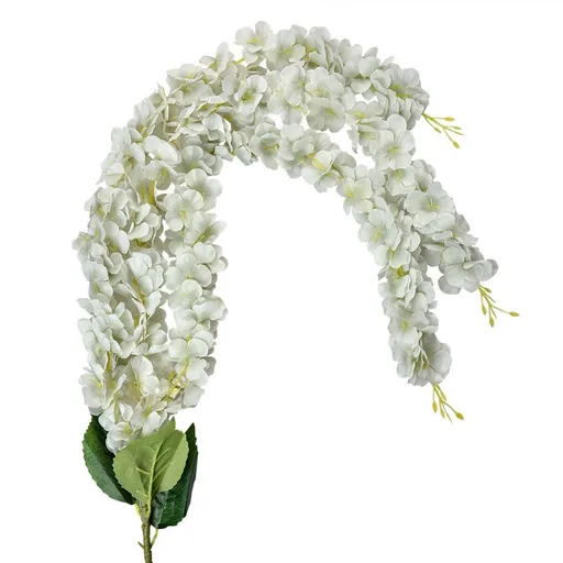 Dekorace bílá umělá převislá květina - 6*6*108 cm Clayre & Eef