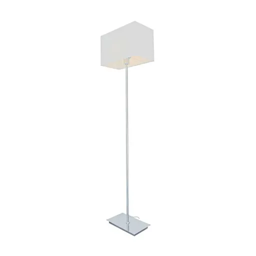 ACA Lighting stojací lampa chrom kov 1XE27 bílý kabel hranatá základna H123cm bez stínítka MIX&MATCH MF15018CHW