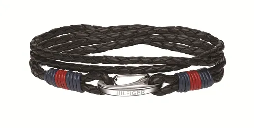 Tommy Hilfiger Tmavě hnědý kožený náramek Cool Core 2700534