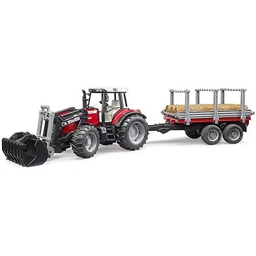 Bruder Farmer - Massey Ferguson traktor s vlekem (4001702020460)