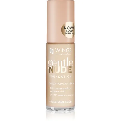 AA Wings of Color Gentle Nude Foundation tekutý make-up s hydratačním účinkem odstín 404 Natural Beige 30 ml