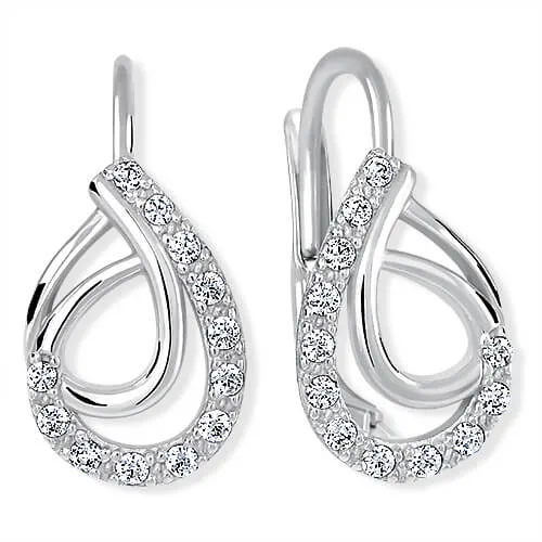 Soliter Módní stříbrné náušnice se zirkony 436 001 00551 04