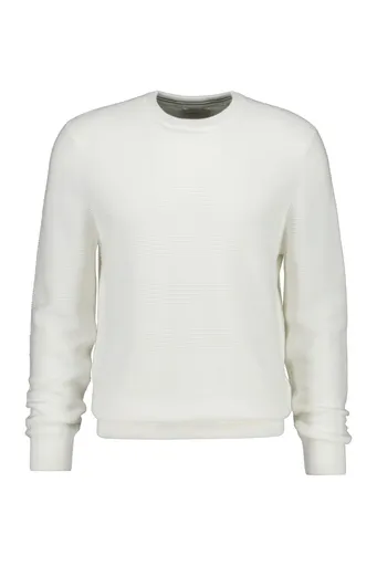 SVETR GANT COTTON TEXTURE C-NECK EGGSHELL