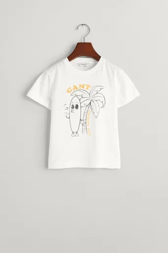 TRIČKO GANT SURF ACADEMY RELAXED T-SHIRT WHITE