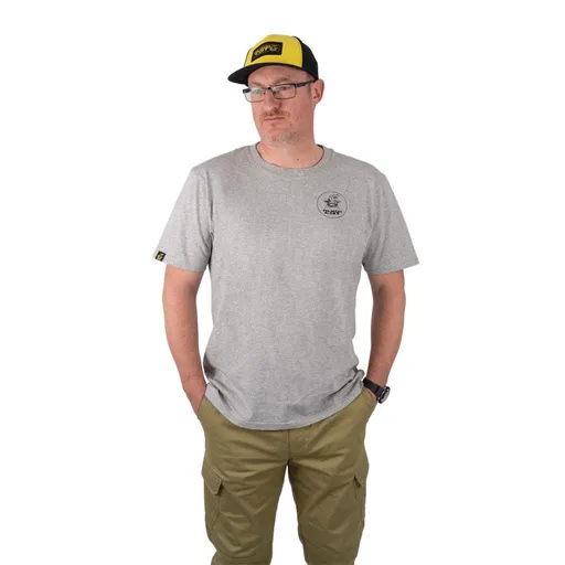 Black Cat Triko Grey Marl T-Shirt - L,Black Cat Triko Grey Marl T-Shirt - L