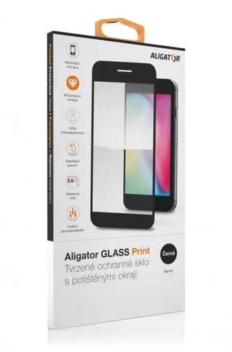 Aligator sklo GLASS PRINT Motorola Moto G75 černá