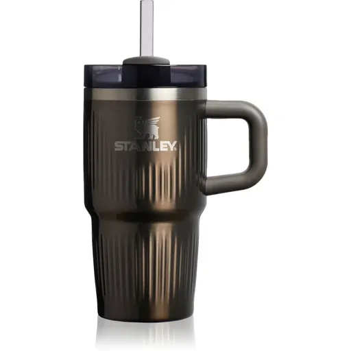 Stanley Quencher H2.O FlowState™ Fluted Tumbler nerezový tumbler s brčkem malý Gunmetal Shine 600 ml