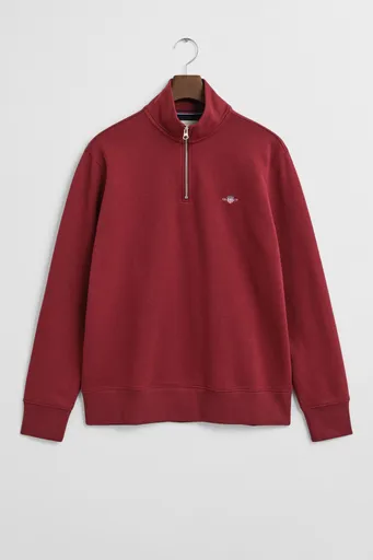 MIKINA GANT REG SHIELD HALF ZIP SWEAT PLUMPED RED