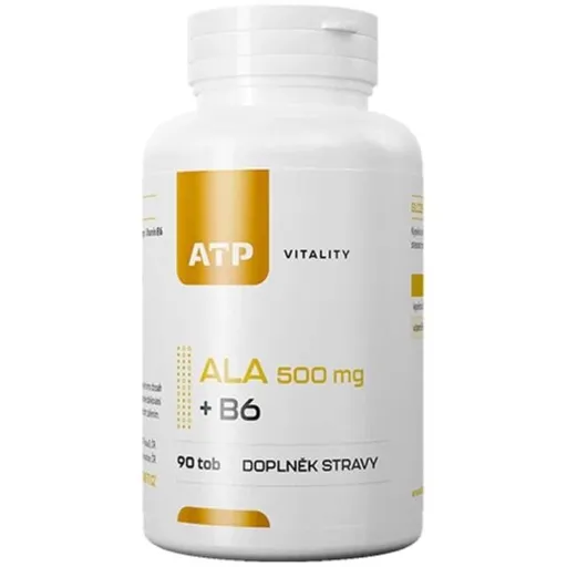 ATP VITALITY ALA 500 MG + B6 90 TOBOLEK Antioxidační doplněk, bílá, velikost
