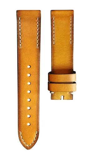 Kožený řemínek Biatec | Medový vintage - 20 mm - Bez spony