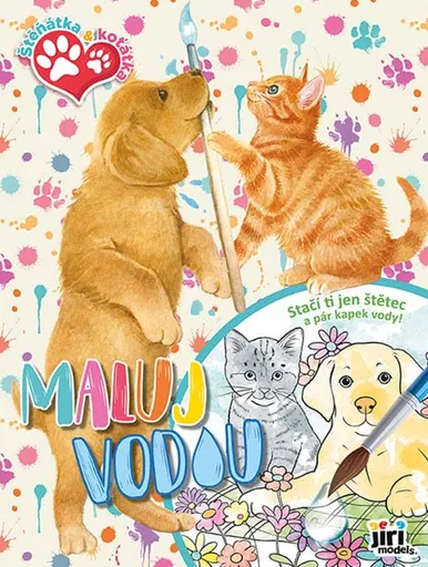 Štěňátka a koťátka - Maluj vodou A4