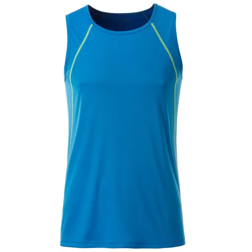 James & Nicholson (Daiber) Pánské funkční tílko JN494 - Jasně modrá / jasně žlutá | L