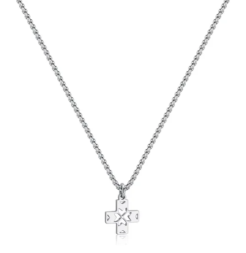 S'Agapõ Módní ocelový náhrdelník pro muže Rebel SRB03